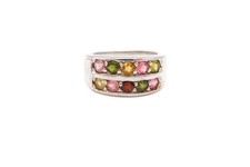 Sterling Silver 925 Multi Gemstone Ring Size 6.75