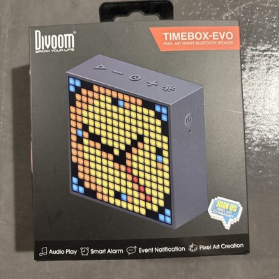 Divoom Timebox - Evo Pixel Art Smart Bluetooth Speaker, New Open Box