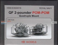HSME350001E 1:350 HS Models Royal Navy QF 2-Pounder POM-POM Quadruple Mount