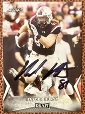Hayden Hurst South Carolina Gamecocks 2018 Leaf Signed Autograph Rookie Card. rookie card picture