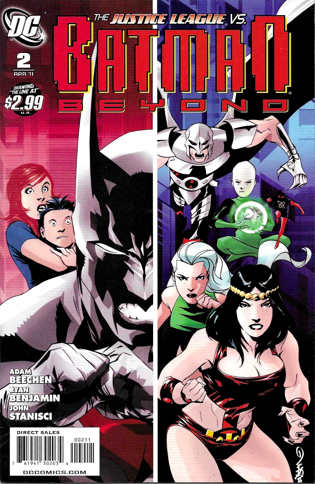 BATMAN BEYOND #2 (VOL 4)  DUSTIN NGUYEN COVER  DC COMICS  APR 2011  VF