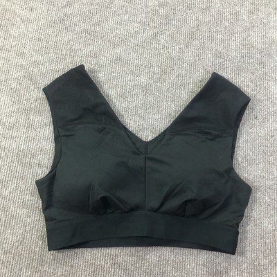 Tommie Copper Sports Bra Womens Medium Black Shoulder Support Activewear Gym