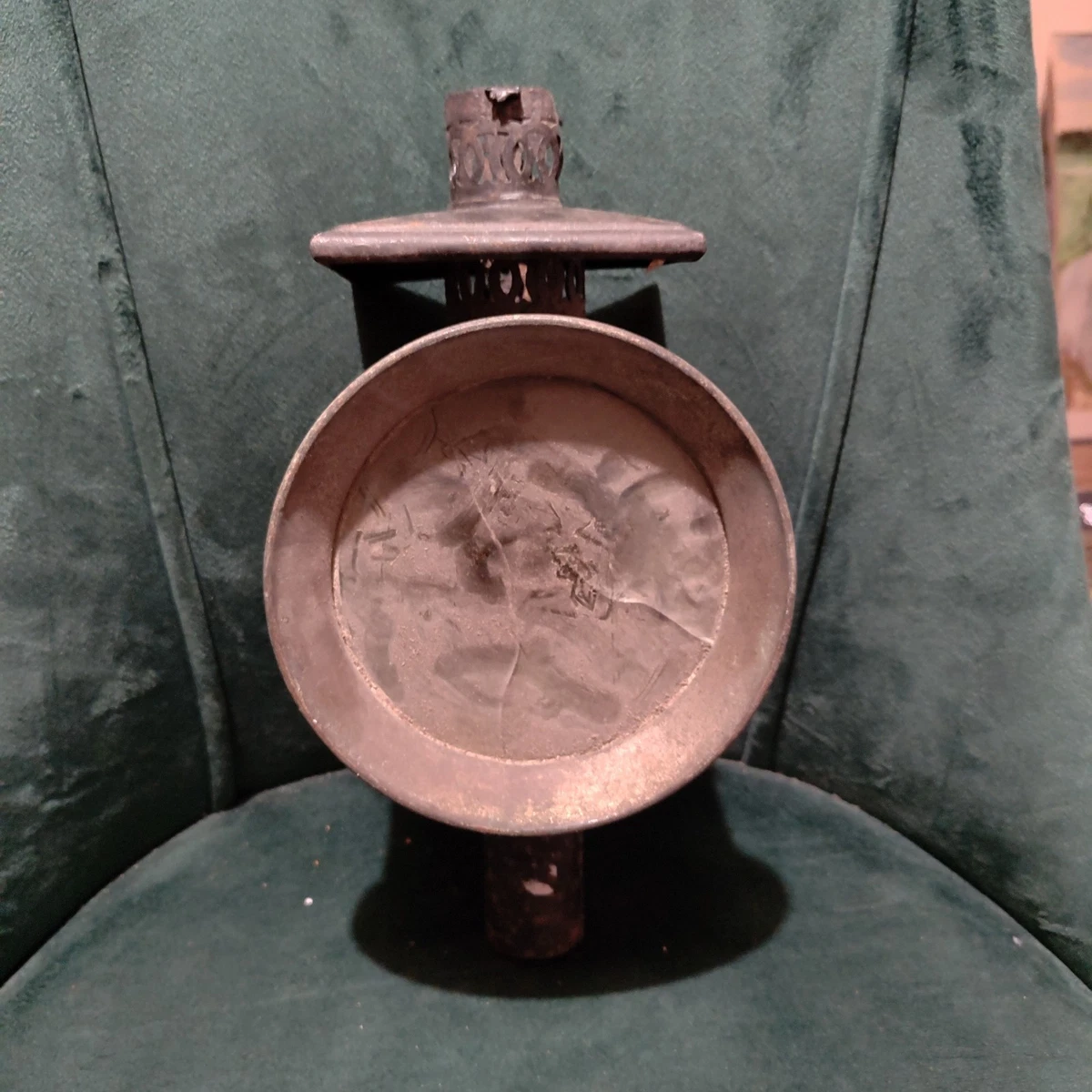 Lampe De Voiture Ancienne – Monture Simple – Poste Bougie – Brûlant – Époque Cheval