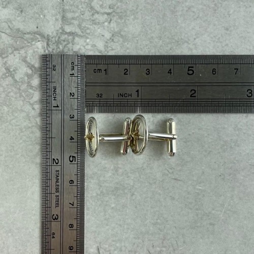 ティファニー ボタン カフス 750 925 コンビ Lp2fe Tiffany & Co. Button Cufflinks Sterling silver 925/ Gold 750