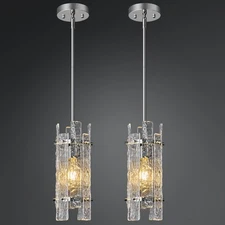 Modern Crystal Pendant Lighting Chrome Pendant Lights Mini Glass Chandeliers,...