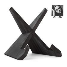Black Wooden Record Stand - X-Shape - Vinyl Record Stand - Now Playing