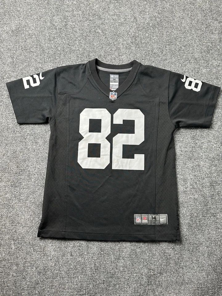 年轻球衣 Nike Raiders Jordy Nelson #82 黑色青少年 M 10-12 岁,M 码 — 第 2/4 张图片