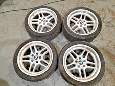 OEM 2001 BMW E39 4 X ALLOY WHEEL SET STAGGERED GENUINE 18" 2229640 2229635 8J 9J