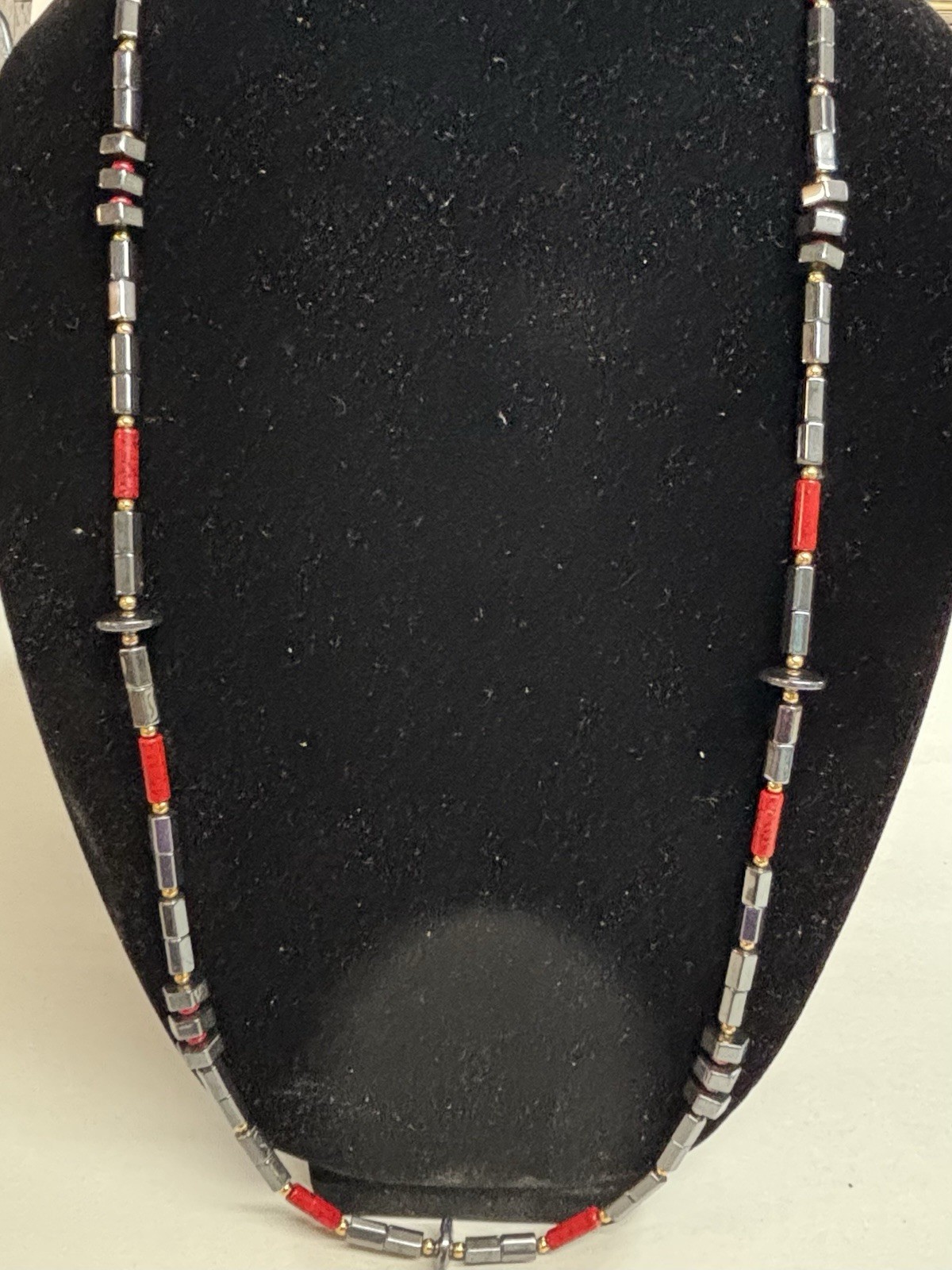 Beaded Turquoise And Ceramic Statement Necklace - image 3