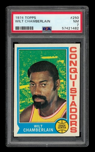 1974-75 Topps Set-Break #250 Wilt Chamberlain PSA 7 NM
