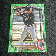 2025 Bowman Green Pattern #BP-140 Luis Merejo 1st Cleveland Guardians 51/99