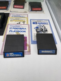 Lot Of 19 Vintage Intellivision Video Game Carts With Overlays & Manuals & More