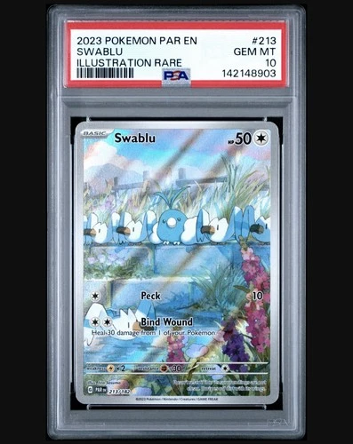 2023 Pokemon TCG Paradox Rift Swablu #213/182 PSA 10 GEM MT Illustration Rare