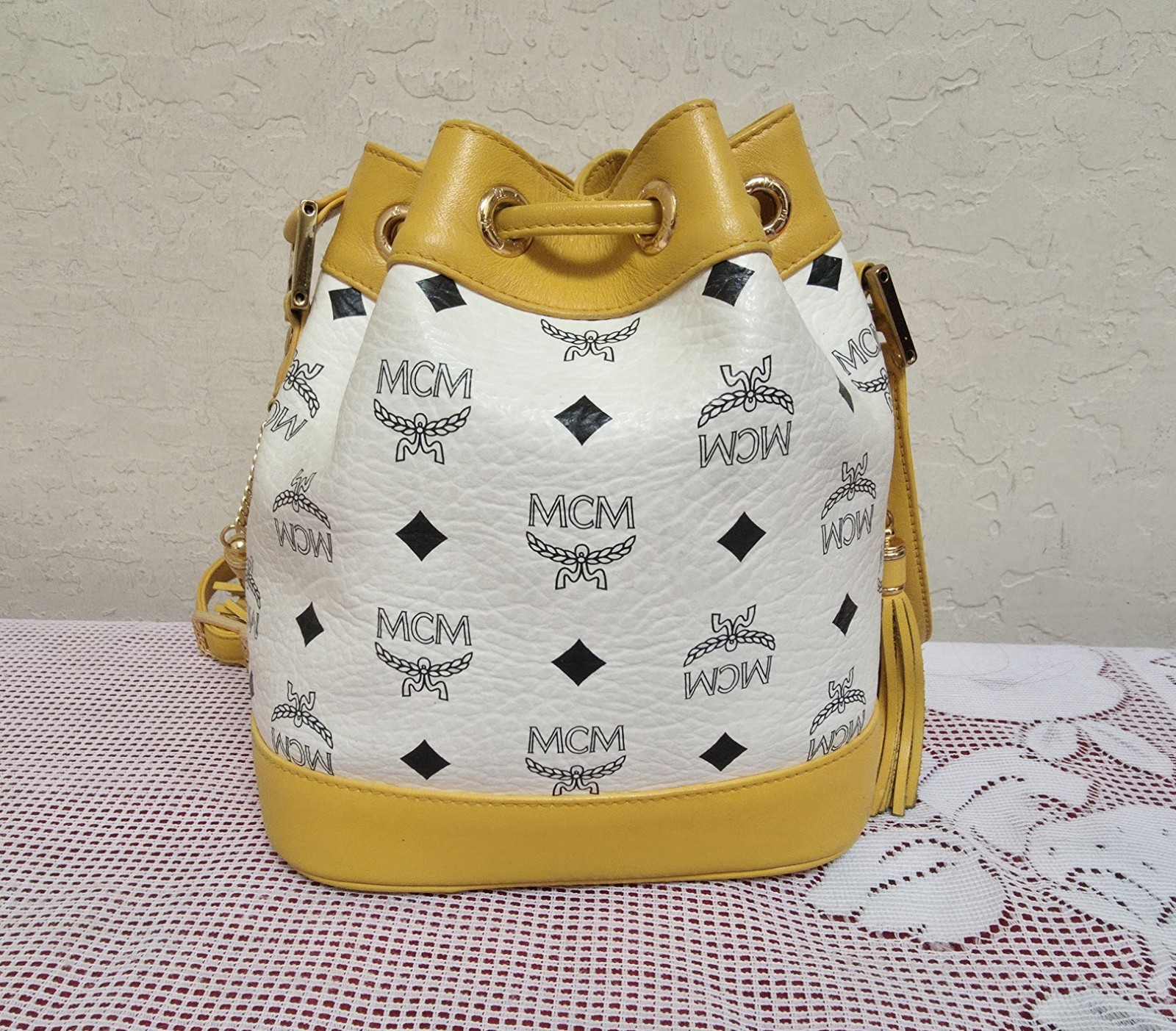MCM Small Bucket Drawstring Crossbody Bag AUTHENTIC — image 12