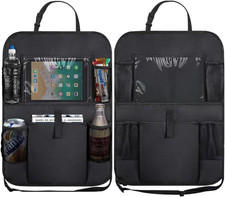 2PCS Car Backseat Organizer, Waterproof Oxford Fabric Auto Back Seat Protector K