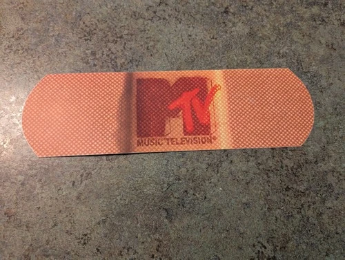 Vintage 1980s Original MTV Music Television Band-Aid Promotional Bumper Sticker
