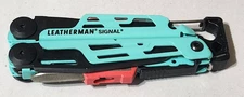 Leatherman Signal Multi-tool Multi Tool Aqua Blue & Black Knife Screwdriver