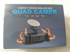 Vehicle Quad Dashcam Compact 4 Way W/Internal Memory Plus 64gb Card B6 