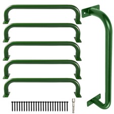 Icokin 6 Pcs Green17Metal Playground Safety Handles Non-Slip Grab Bars For Kids