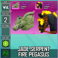 World Zero WZ - 2 PACK - JADE SERPEND and FIRE PEGASUS MOUNT