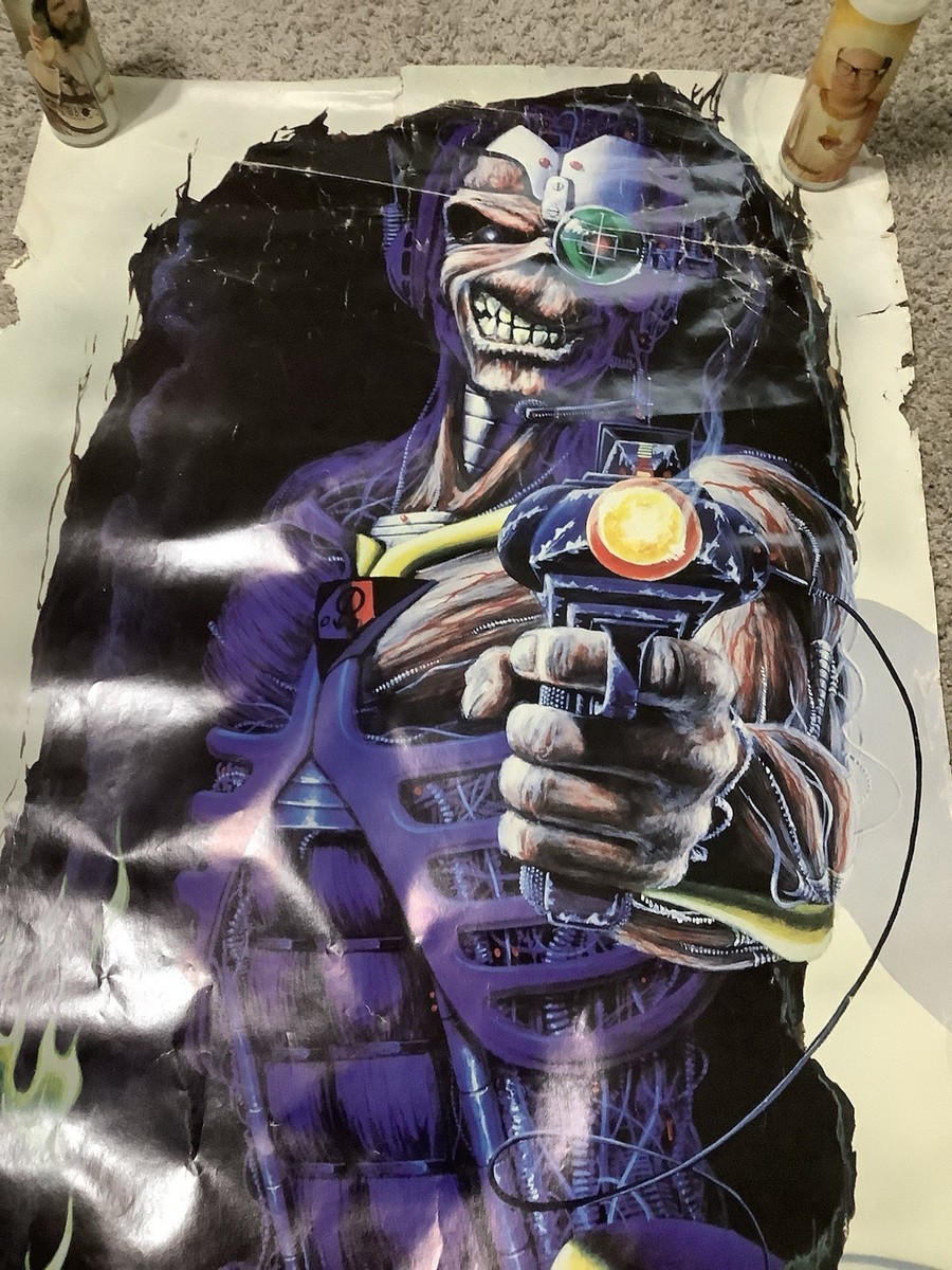 IRON MAIDEN 1987 大判ポスター ヴィンテージ レア 1987 IRON MAIDEN SIX FOOT Door Poster Lot (3) 75” X 25” 1998