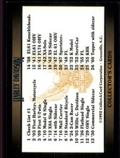 Harley Davidson Series One (1992 Collect-A-Card) Collector Cards