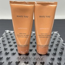Lot of 2 Mary Kay Satin Hands Regular Mosturizing Hand Cream Full 3 OZ New