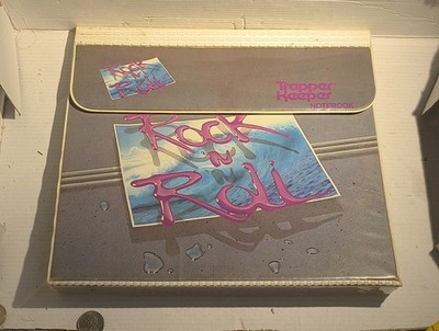 Trapper Keeper Rock n Roll Binder 1980s 3-Ring Vintage Retro School Supply Notes