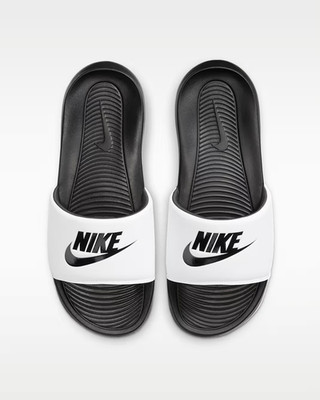 *NEW* Men's Nike Victori One Benassi Sandal Slide Black/White CN9675 005