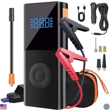 3000A Car Jump Starter Pack for Gas  Diesel Engines, Portable Booster  LED