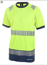 Image of BEESWIFT HI VIS SHORT SLEEVE T-SHIRT YELLOW/NAVY