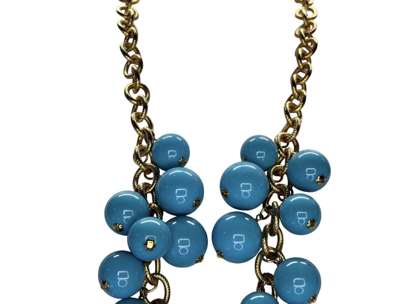 Kenneth Jay Lane KJL blue bead necklace - image 4