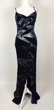 Y2K Alexia Admor Black Burnout Velvet Maxi Gown