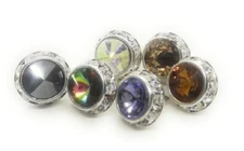 SWARVORSKI RIVOLI CRYSTAL TIE TACK