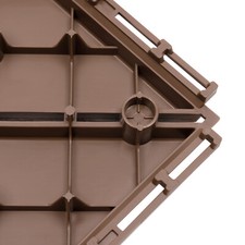 27 PACK Plastic Interlocking Deck Tiles Outdoor Patio Flooring Coffee 12"x12"