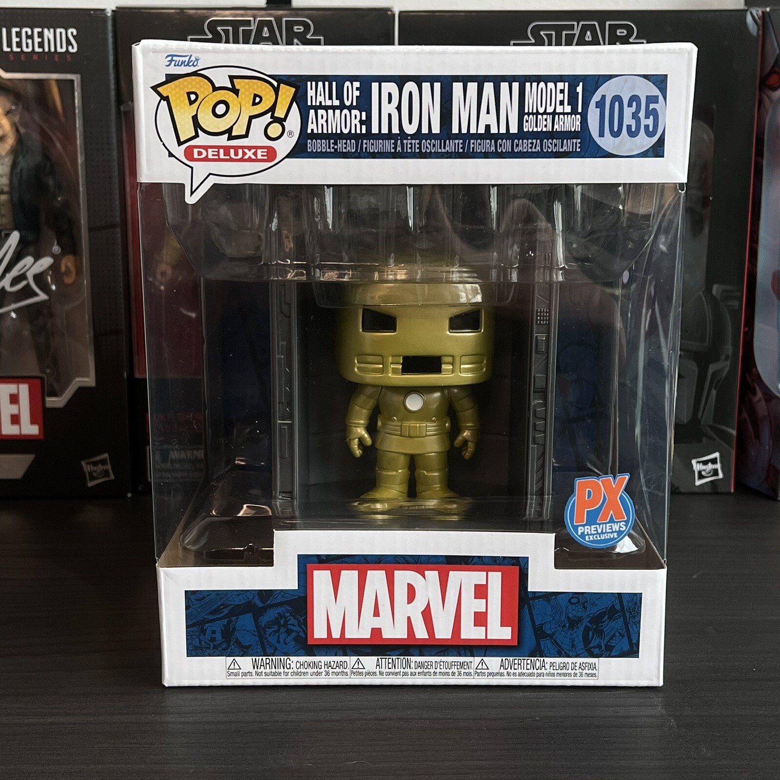 Funko Pop! De Lujo Marvel: Hall Of Armor: Iron Man Modelo 1 Golden Armor (Px)