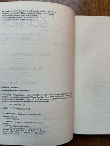 Forensic Science : An Introduction to Criminalistics - Peter R. De Forest, - Picture 11 of 20