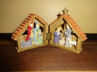 Nativity Scene Manager Figure Hinged Book Style Christmas Holiday Decoration Nativity Scene Manager Figure Hinged Book Style Christmas Holiday Decoration