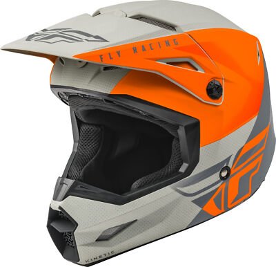 Fly Racing Kinetic Straight Edge Helmet Black/Orange Size