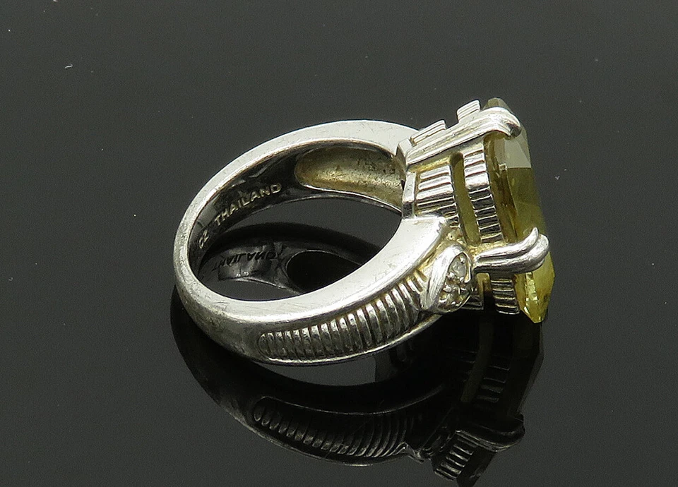 Anillo Corazón Amor Topacio Vintage Plata Esterlina 925 Judith Ripka Talla 7 RG20260 Foto 3 de 4