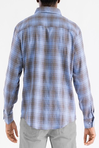 Camisa informal de manga larga con botones de franela talla EE. UU. - Imagen 59 de 110