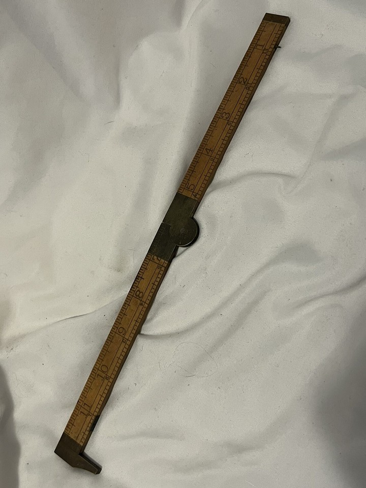 Vintage STANLEY Sweetheart No. 36 1/2 Folding Ruler Caliper 12" Boxwood & Brass eBay