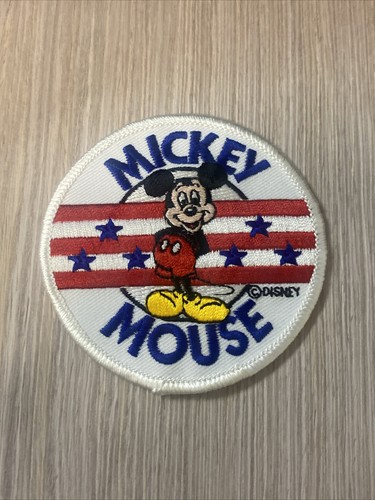 Vintage Mickey Mouse Character Patch STARS and STRIPES Disney