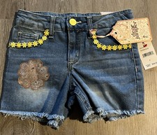 NWT Dear Juniper Girl's Raw Hem Denim Shorts Size 8