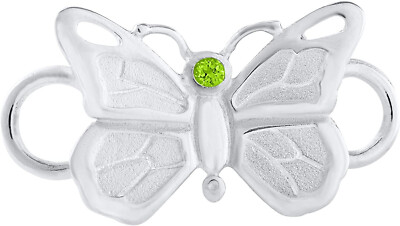 .925 Sterling Silber Schmetterling mit Peridot Verschluss für Lestage wandelbare Armbänder