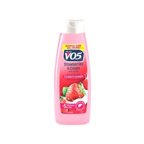 4 Pk Vo5 Moisture Milks Moisturizing Conditioner Strawberries & Cream 12.5Oz Eac - Afbeelding 2 van 6