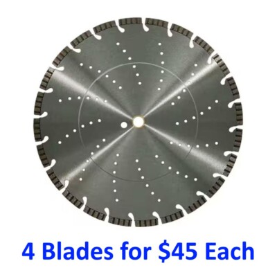 14'' TURBO SEGMENT DIAMOND SAW BLADE - 4 Blades for $45 Each (Bulk Pack)