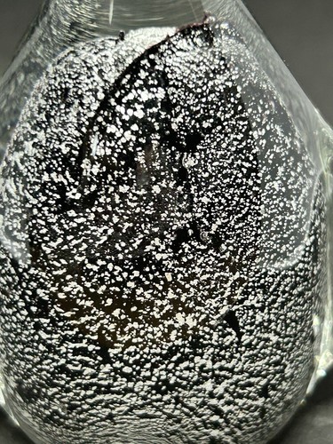 Hand Formed MANTORP SWEDEN Sommerso Art Glass PENGUIN Figurine Black and Silver - Picture 15 of 18
