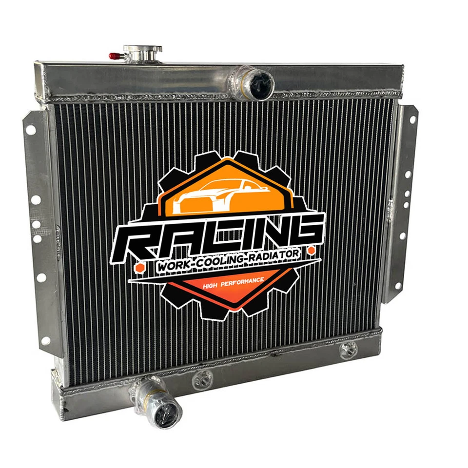 Radiador completo de aluminio AT para Cadillac DeVille Eldorado 1959-1960 6,4 L V8 2 filas Foto 3 de 4