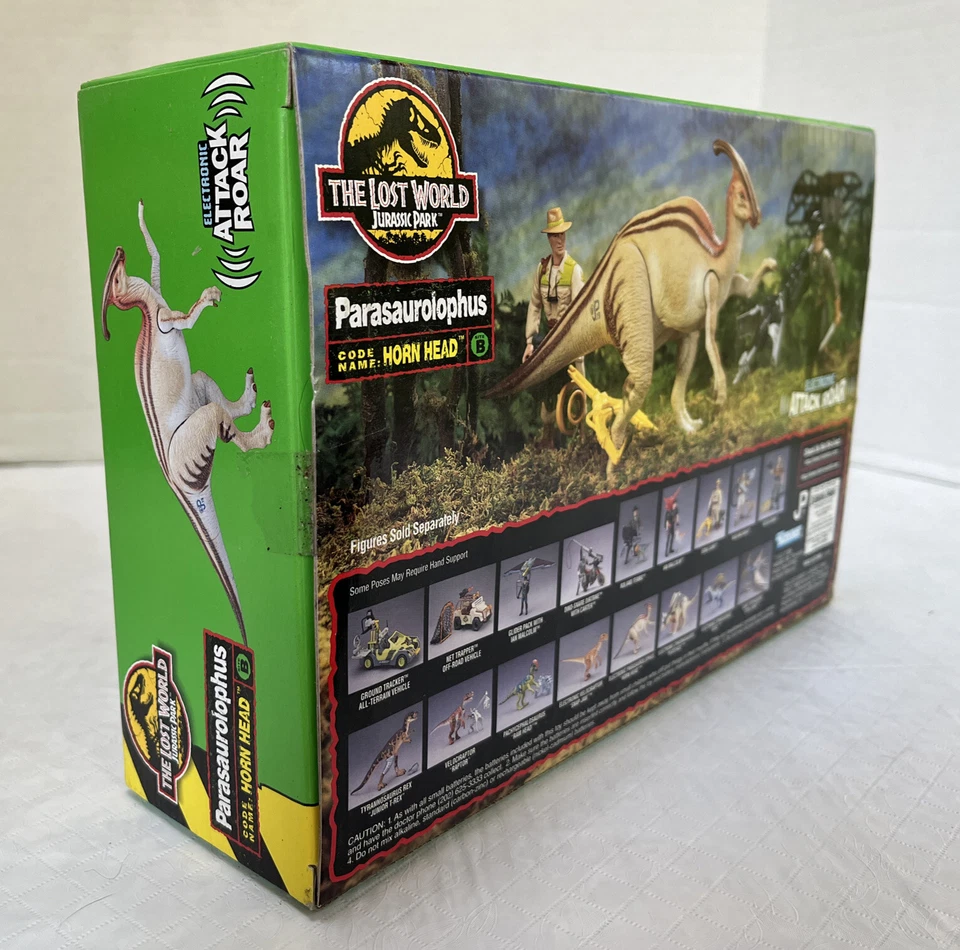 Kenner Jurassic Park: The Lost World Parasaurolophus 1996 electrónico nuevo en caja sellado Foto 4 de 4
